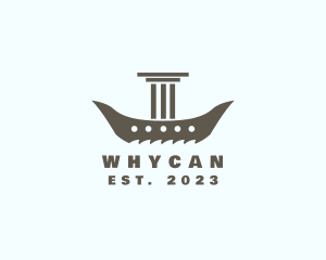 Danish - Pillar Column Ship logo design