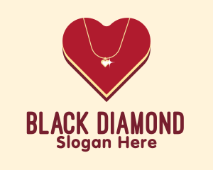 Heart Diamond Necklace  logo design