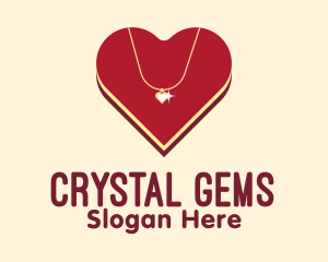 Heart Diamond Necklace  logo design