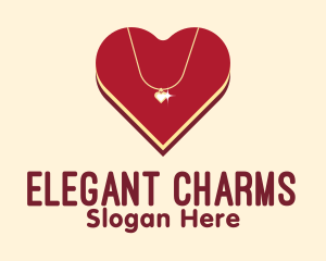 Heart Diamond Necklace  logo design