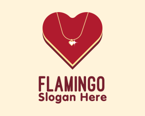 Romance - Heart Diamond Necklace logo design