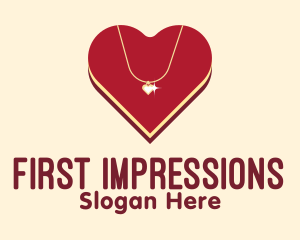 Heart Diamond Necklace  logo design