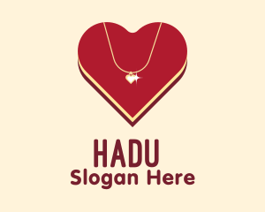 Jewelry Shop - Heart Diamond Necklace logo design