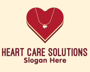 Heart Diamond Necklace  logo design