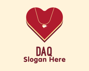 Romantic - Heart Diamond Necklace logo design