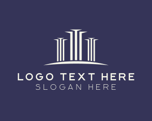 Modern Building Pillars logo design