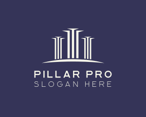 Modern Building Pillars logo design