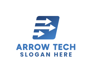 Logistics Courier Arrow logo design