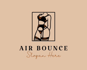 Sultry Lingerie Woman logo design