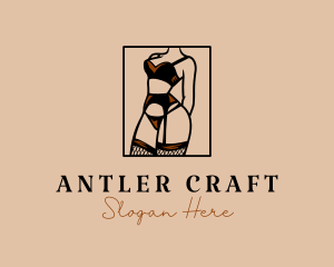 Sultry Lingerie Woman logo design