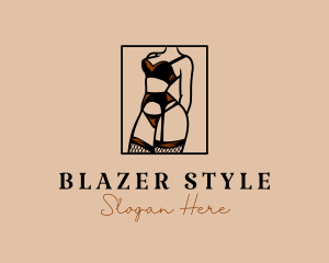 Sultry Lingerie Woman logo design