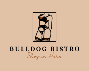 Sultry Lingerie Woman logo design