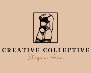 Sultry Lingerie Woman logo design