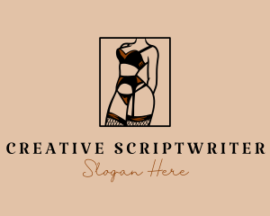 Sultry Lingerie Woman logo design