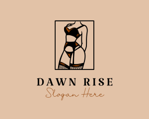 Sultry Lingerie Woman logo design