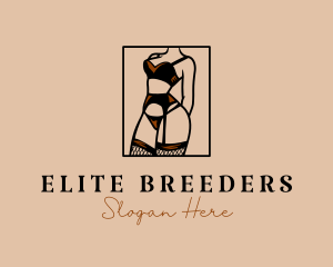 Sultry Lingerie Woman logo design