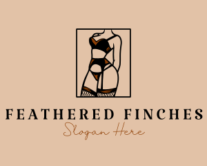 Sultry Lingerie Woman logo design