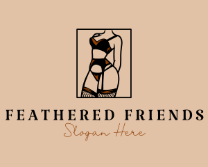 Sultry Lingerie Woman logo design