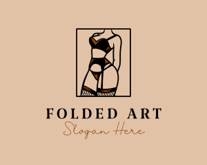 Sultry Lingerie Woman logo design