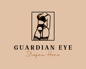 Sultry Lingerie Woman logo design