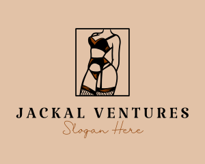 Sultry Lingerie Woman logo design