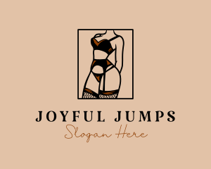 Sultry Lingerie Woman logo design