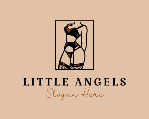 Sultry Lingerie Woman logo design