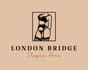 Sultry Lingerie Woman logo design