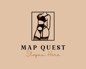 Sultry Lingerie Woman logo design