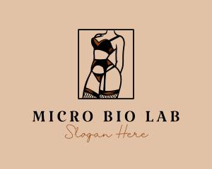 Sultry Lingerie Woman logo design