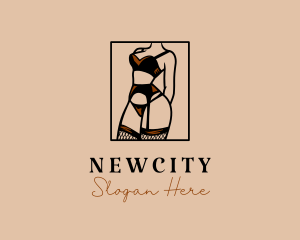 Sultry Lingerie Woman logo design