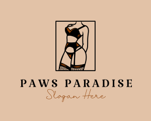 Sultry Lingerie Woman logo design