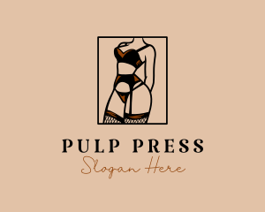 Sultry Lingerie Woman logo design