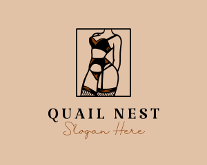 Sultry Lingerie Woman logo design