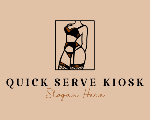 Sultry Lingerie Woman logo design