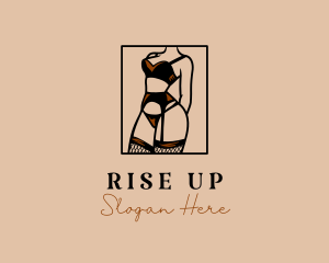 Sultry Lingerie Woman logo design