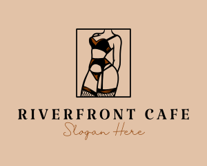 Sultry Lingerie Woman logo design