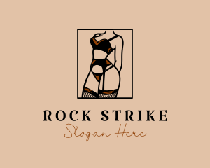 Sultry Lingerie Woman logo design