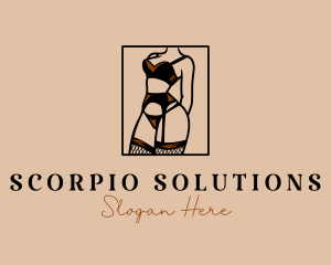 Sultry Lingerie Woman logo design