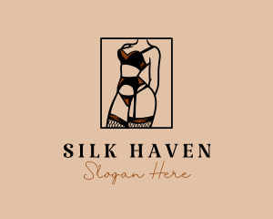 Sultry Lingerie Woman logo design