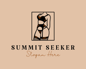 Sultry Lingerie Woman logo design