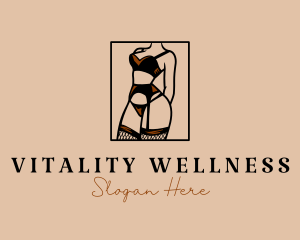 Sultry Lingerie Woman logo design