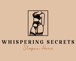 Sultry Lingerie Woman logo design