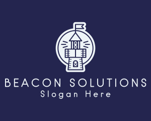 Beacon - Medieval Castle Defense Tower logo design