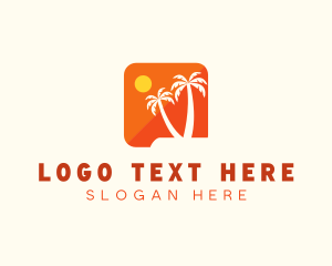 Vacation - Tropical Island App logo design