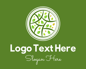 Decorative Plant Emblem Logo