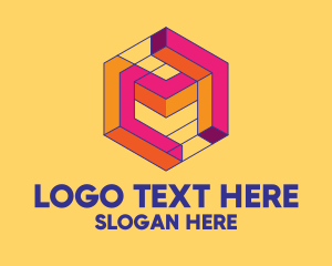 Web Design - 3D Maze Letter M logo design