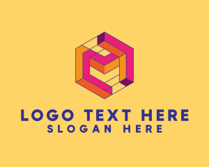 Web Design - 3D Maze Letter M logo design