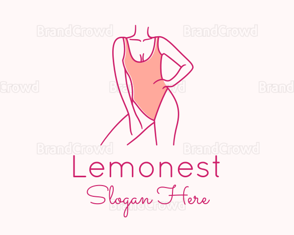 Woman Swimsuit Model Logo