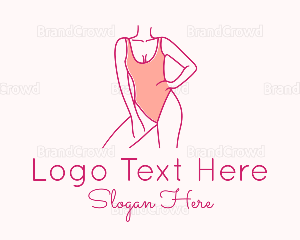 Woman Swimsuit Model Logo